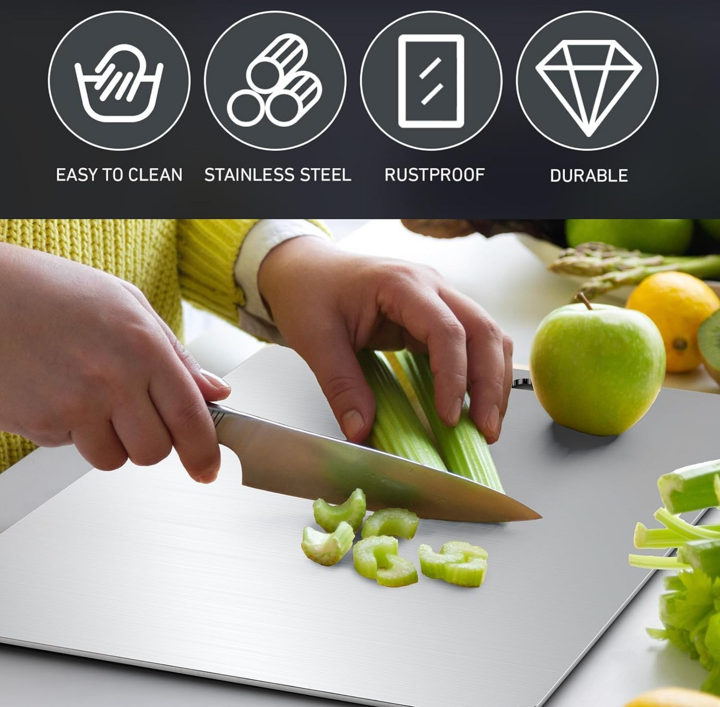 Titanium Pro Cutting Board - Scratch Resistant & BPA Free