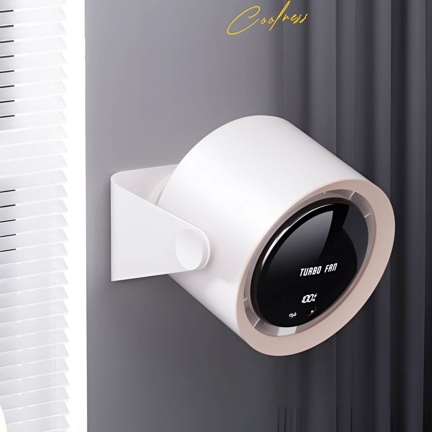 Turbo Blade-Free Fan with LED Display Quiet Cooling