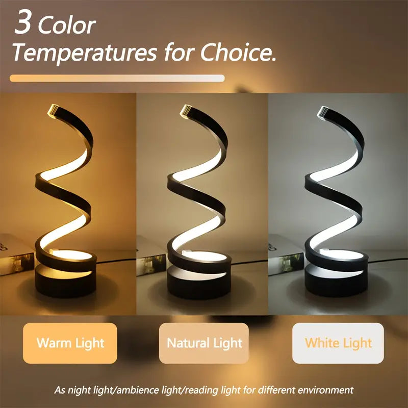 TwistLight - Modern LED Table Lamp Spiral Design