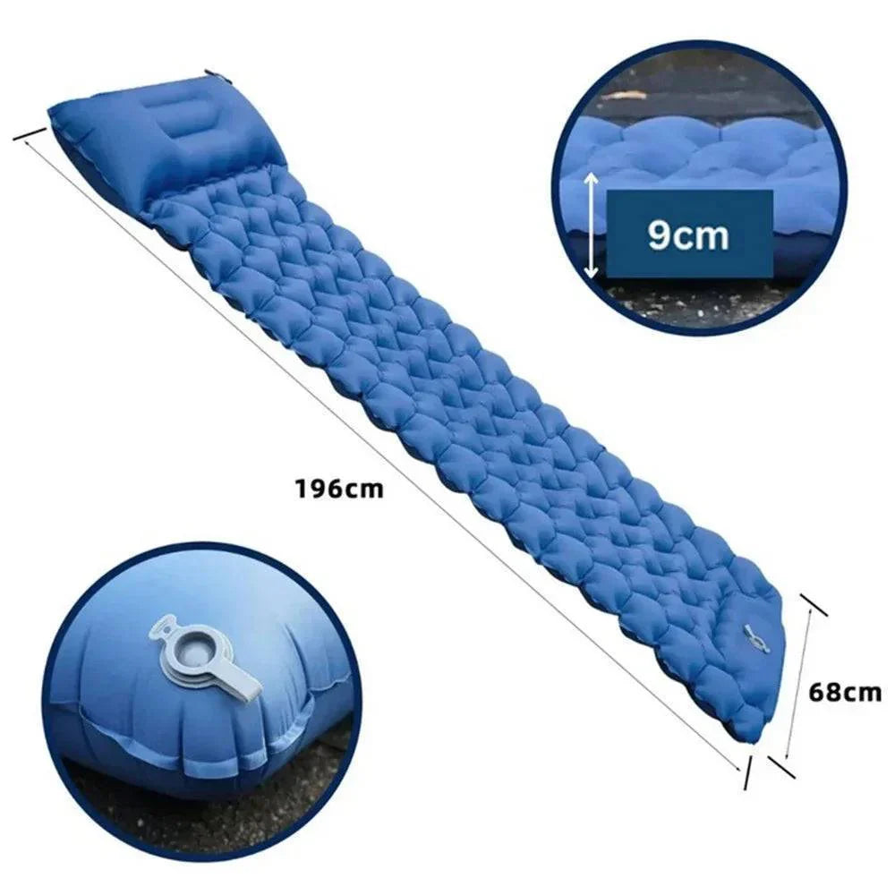 Ultralight Inflatable Camping Mattress with Built-In Pump