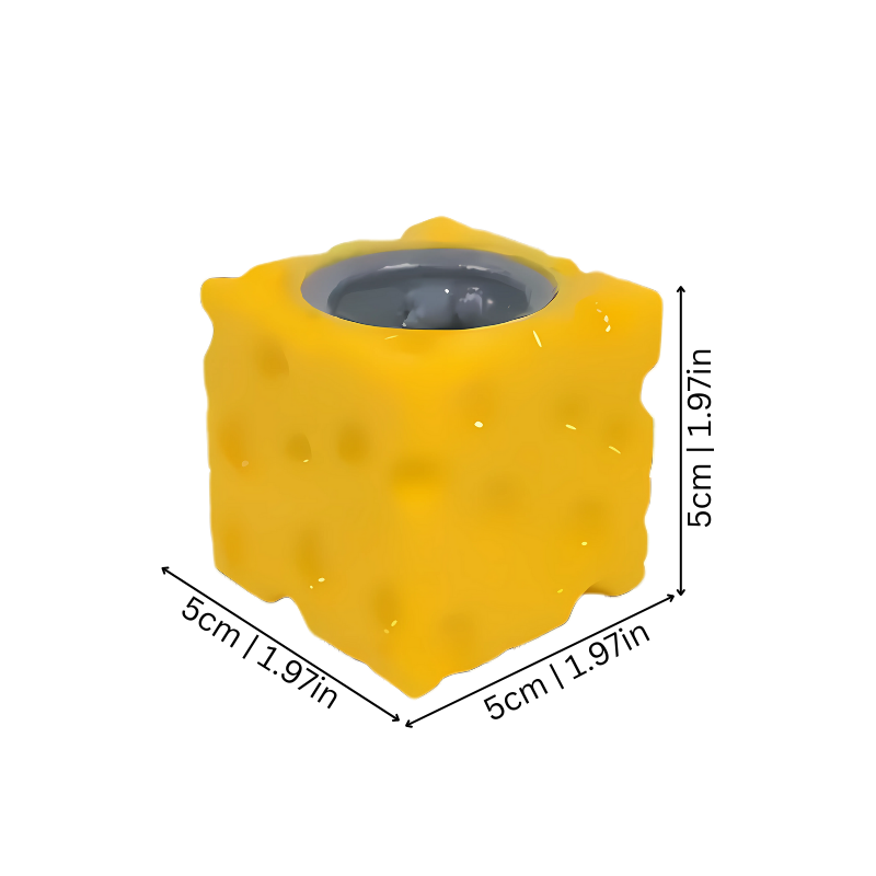 Unisex Squeeze Cheese Block with Popping Mice