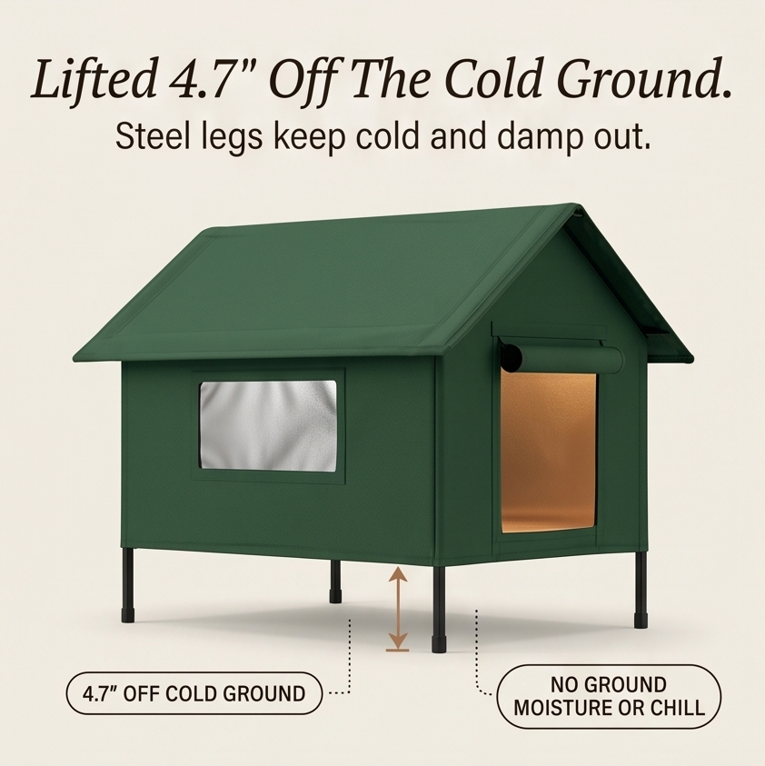 Waterproof Cat House with Thermal Lining