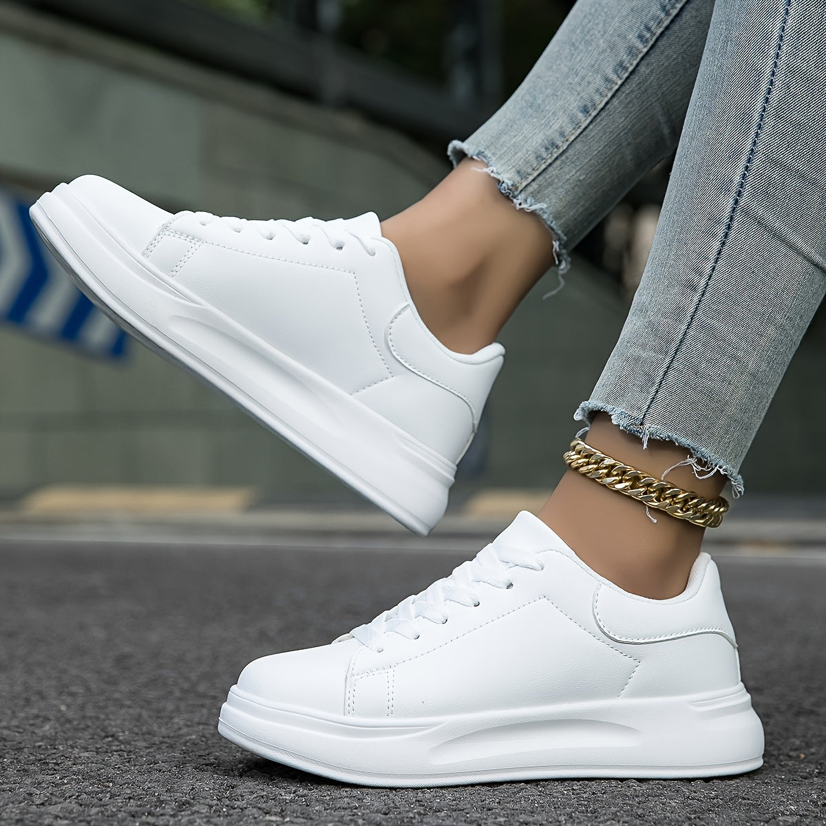 White Women's Sneakers - Orthopedic and Comfortable