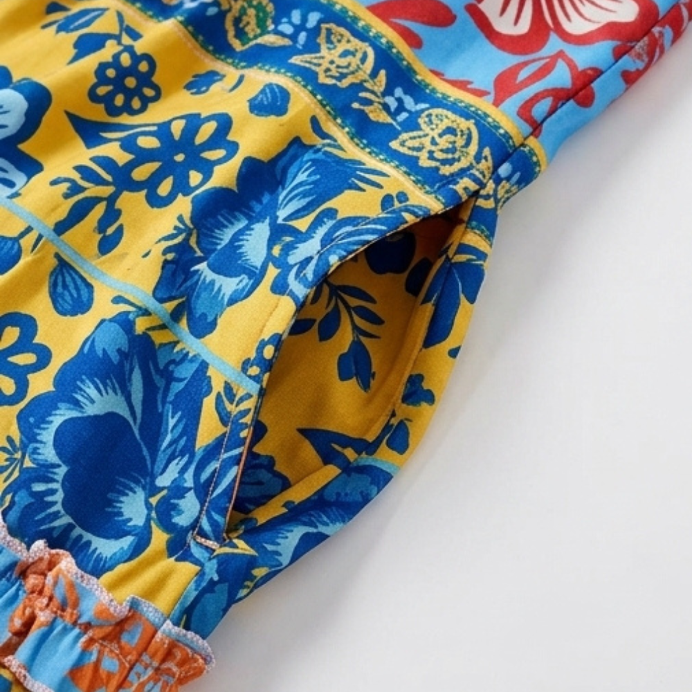 Women's Bold Floral Summer Maxi Dress