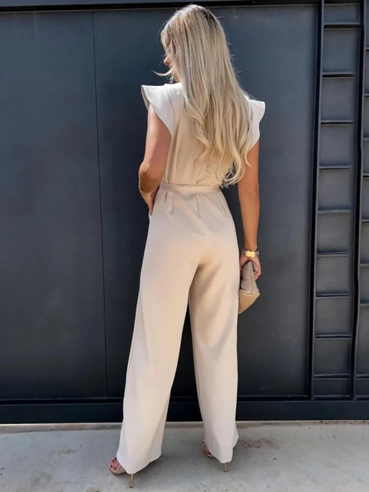 Women's Jumpsuit - Elegant & Comfortable Wide-Leg Jumpsuit