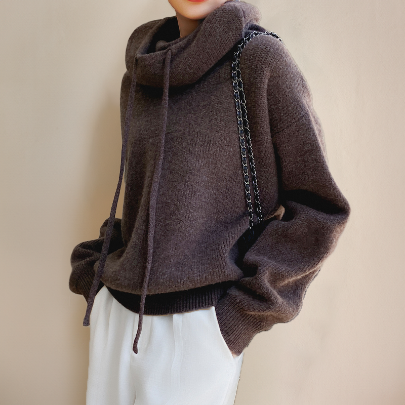 Women's Relaxed Fit Cowl Neck Hoodie