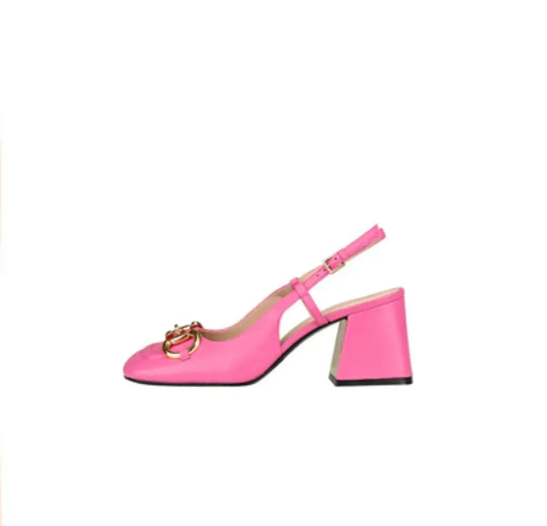 Women's Retro Shoes with High Heels and Buckle - Timeless Elegance and Style