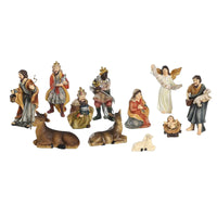 11-Piece Resin Nativity Set, Christmas Manger Scene Figures for Indoor and Outdoor Decor, Catholic Gift