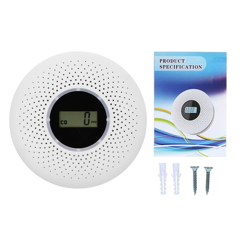 2-in-1 Carbon Monoxide & Smoke Detector Combi for Home Safety