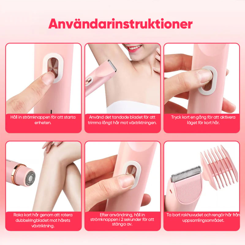 2-in-1 Electric Shaver & Bikini Trimmer for Women