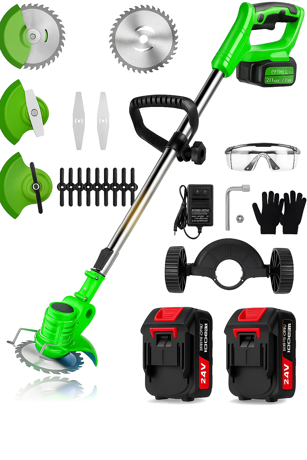 24V Powerful Electric Battery-Powered Wireless Grass Trimmer