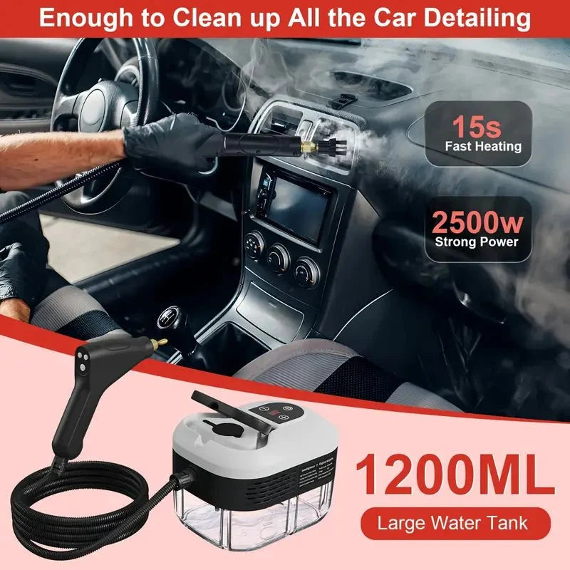 2500W High Pressure Steam Cleaner with 4 Nozzles