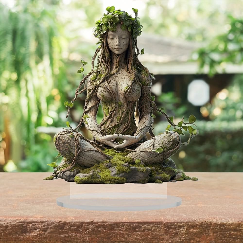 2D Bohemian Goddess Statue Acrylic Decorative Sculpture