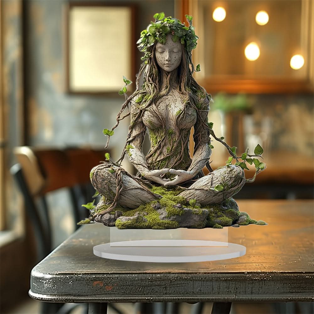 2D Bohemian Goddess Statue Acrylic Decorative Sculpture