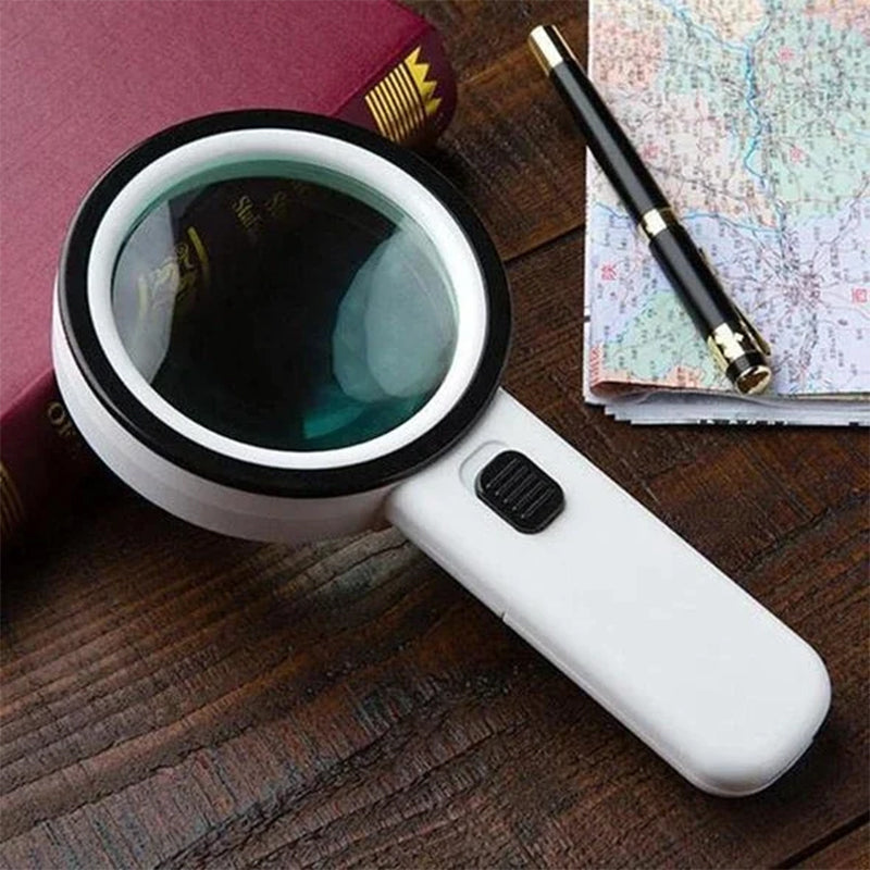 30x optical magnifier with LED light