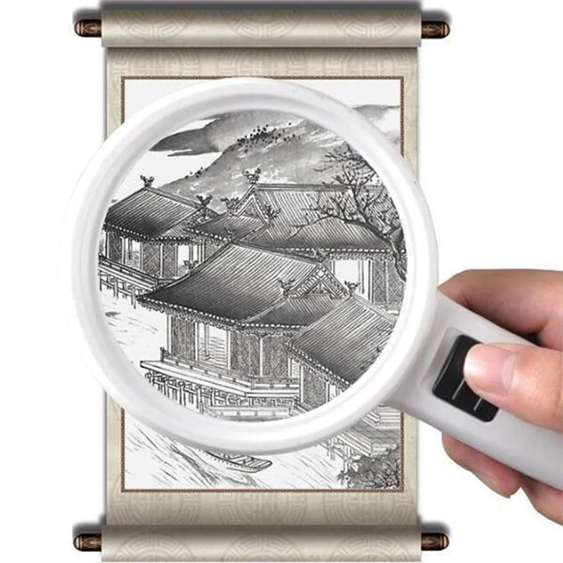 30x optical magnifier with LED light