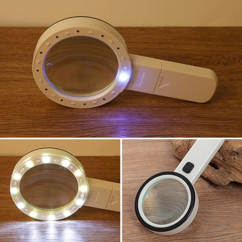 30x optical magnifier with LED light