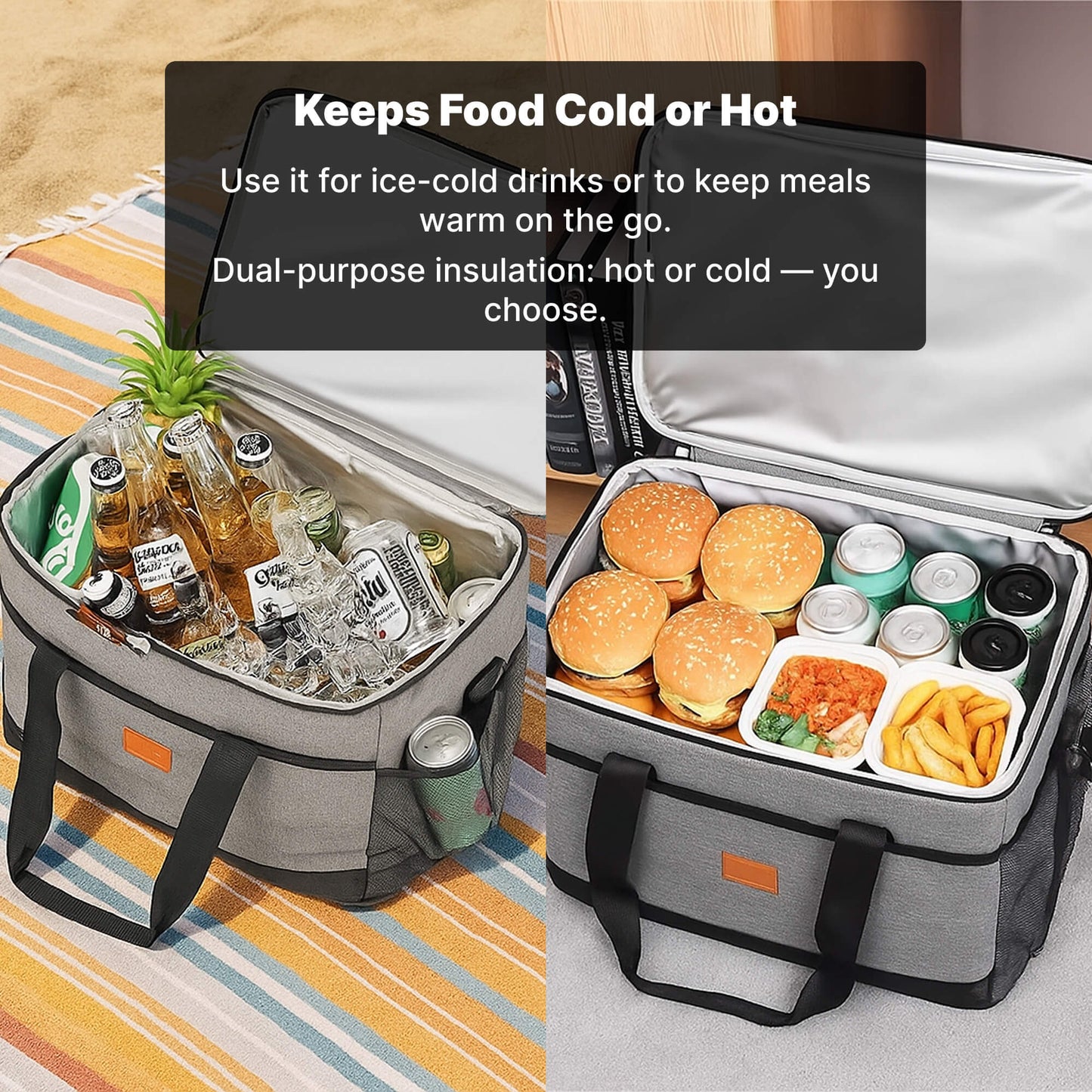 33L Waterproof Cooler Bag | Insulated, Spacious & Ideal for Picnics, Beach Days, Hiking and Outdoor Activities