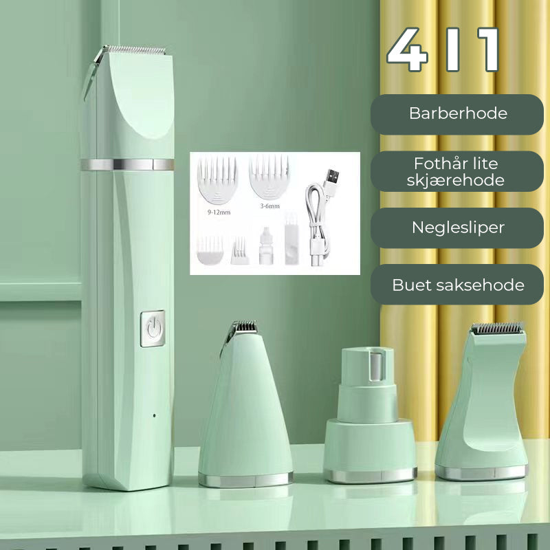 4-in-1 Pet Hair Clipper - Quiet & Efficient