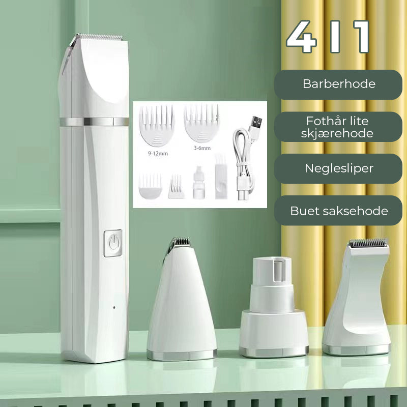 4-in-1 Pet Hair Clipper - Quiet & Efficient