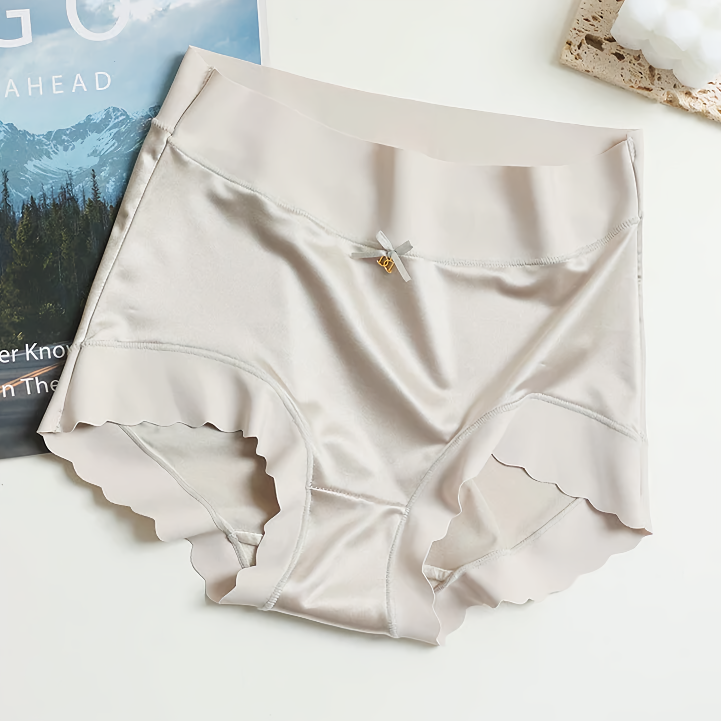 5 Pieces Seamless Satin Soft Underwear