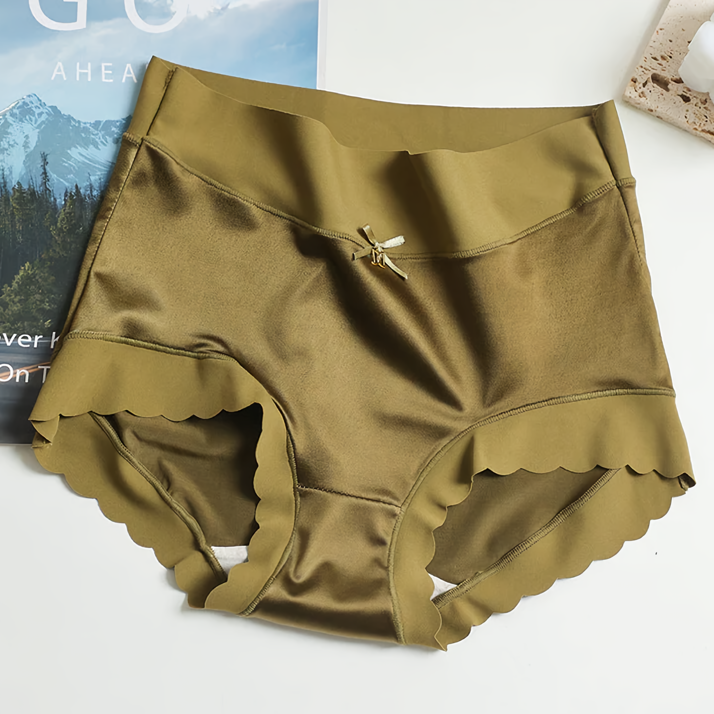 5 Pieces Seamless Satin Soft Underwear