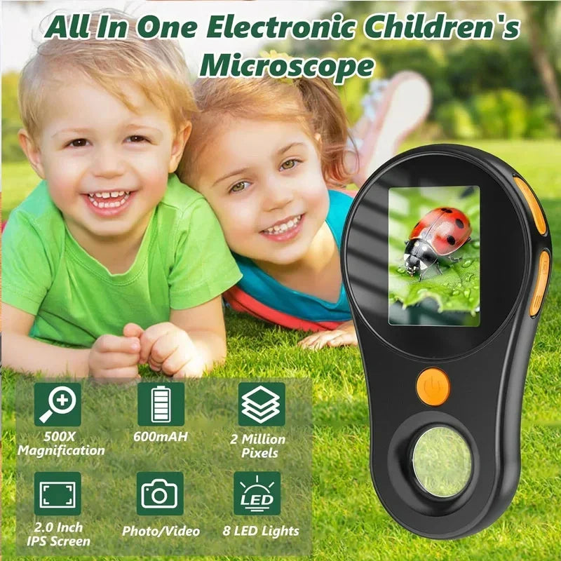 500X Digital Pocket Microscope with HD Display