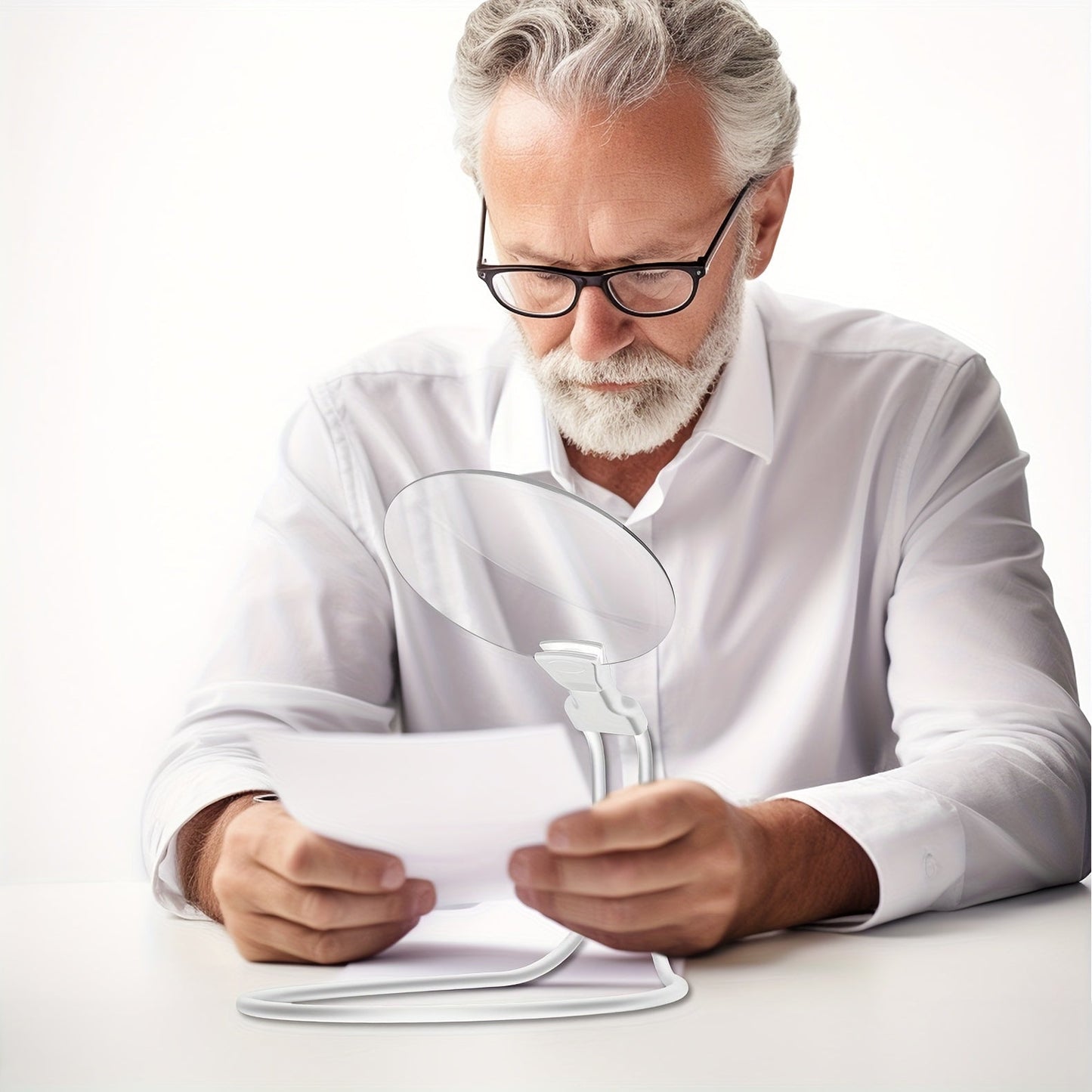 5X Magnifying Glass Pro – Hands-free adjustable neck loupe for seniors and people with visual impairments – Perfect for reading, sewing, crafting, and inspection
