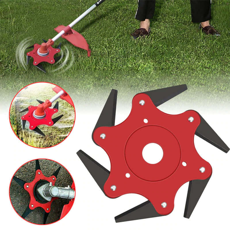 6-Blade Steel Trimmer Head for Grass Trimmers