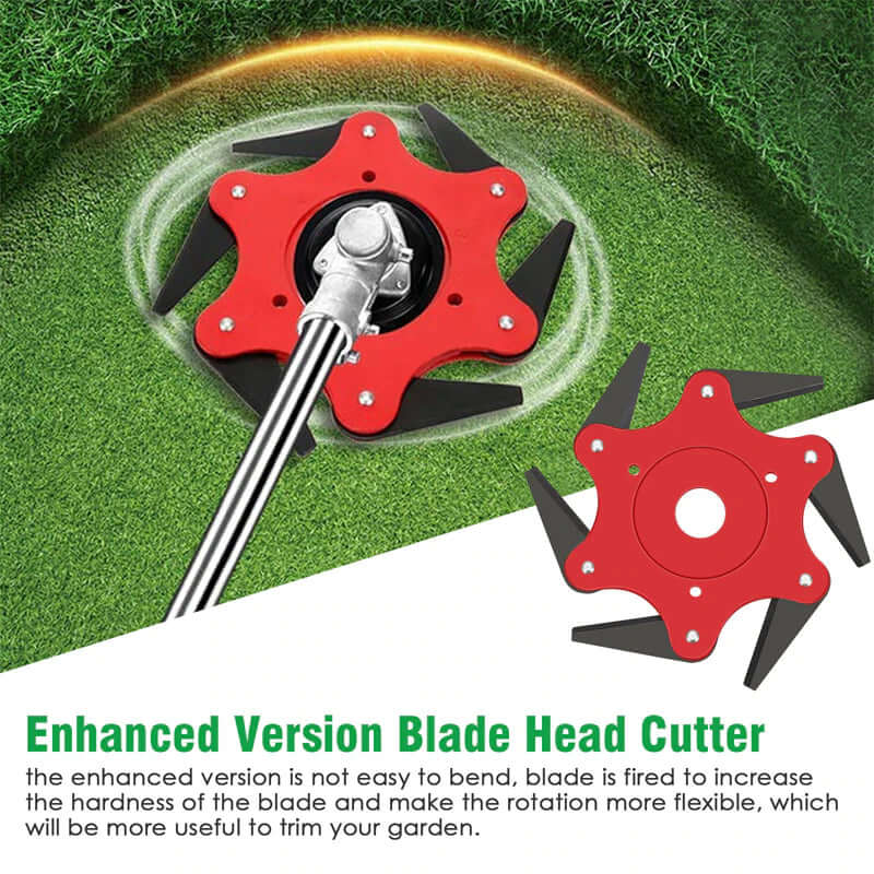 6-Blade Steel Trimmer Head for Grass Trimmers
