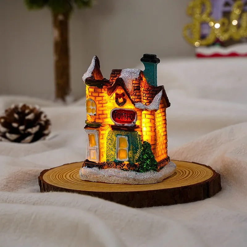 6-Piece LED Christmas Village House Set