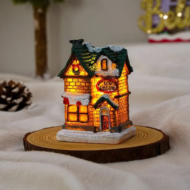 6-Piece LED Christmas Village House Set