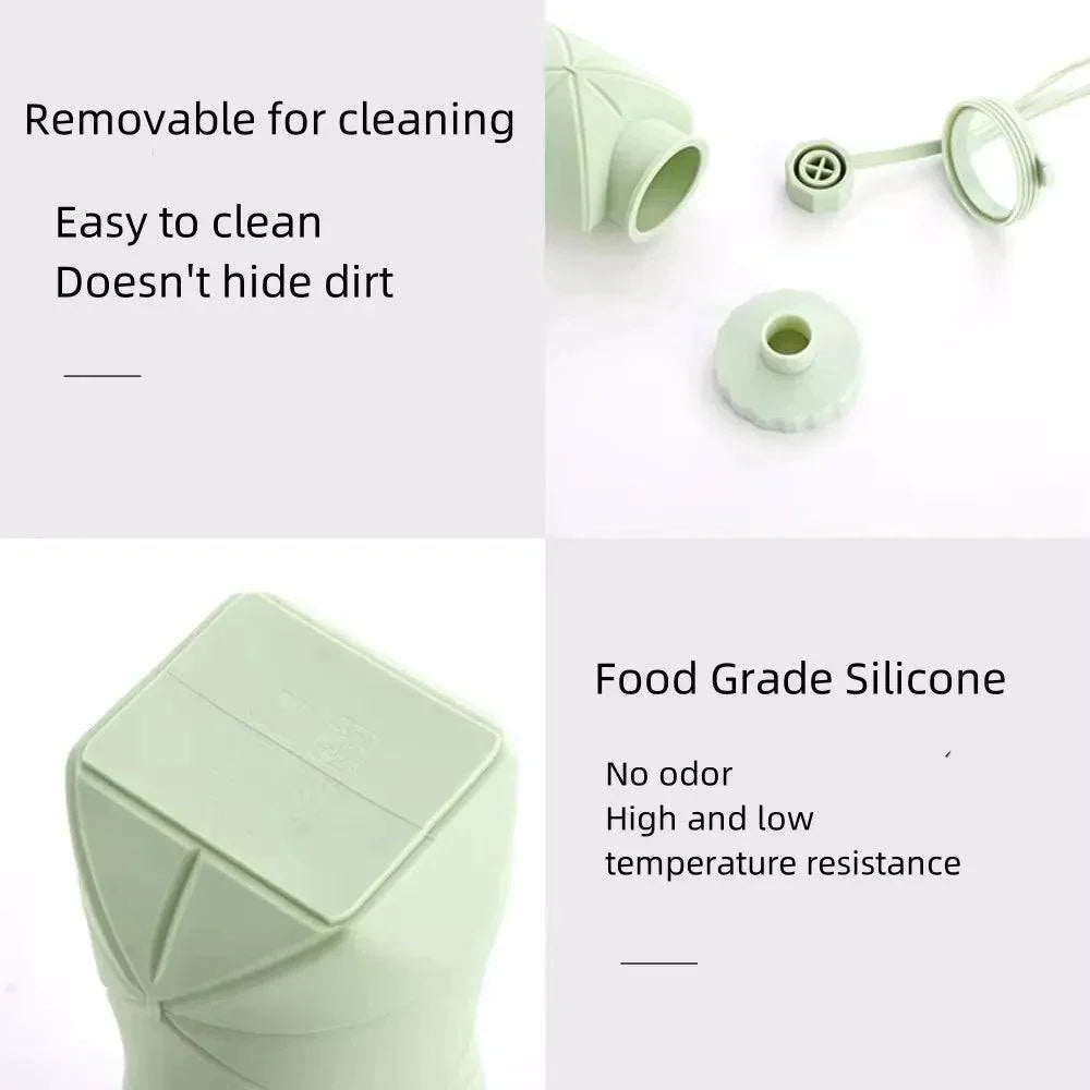 600ml Collapsible Silicone Water Bottle