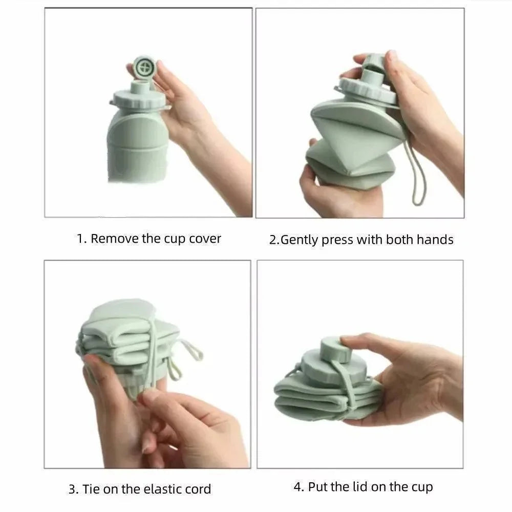 600ml Collapsible Silicone Water Bottle