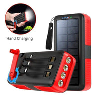 61200mAh Solar Hand Crank Power Bank with Dual USB Outputs