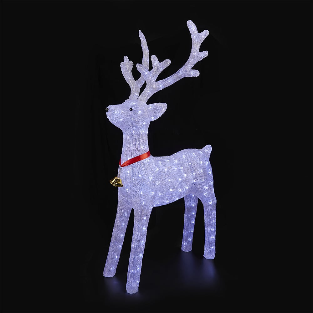 Acrylic Reindeer with LED Lights - Height 130 cm