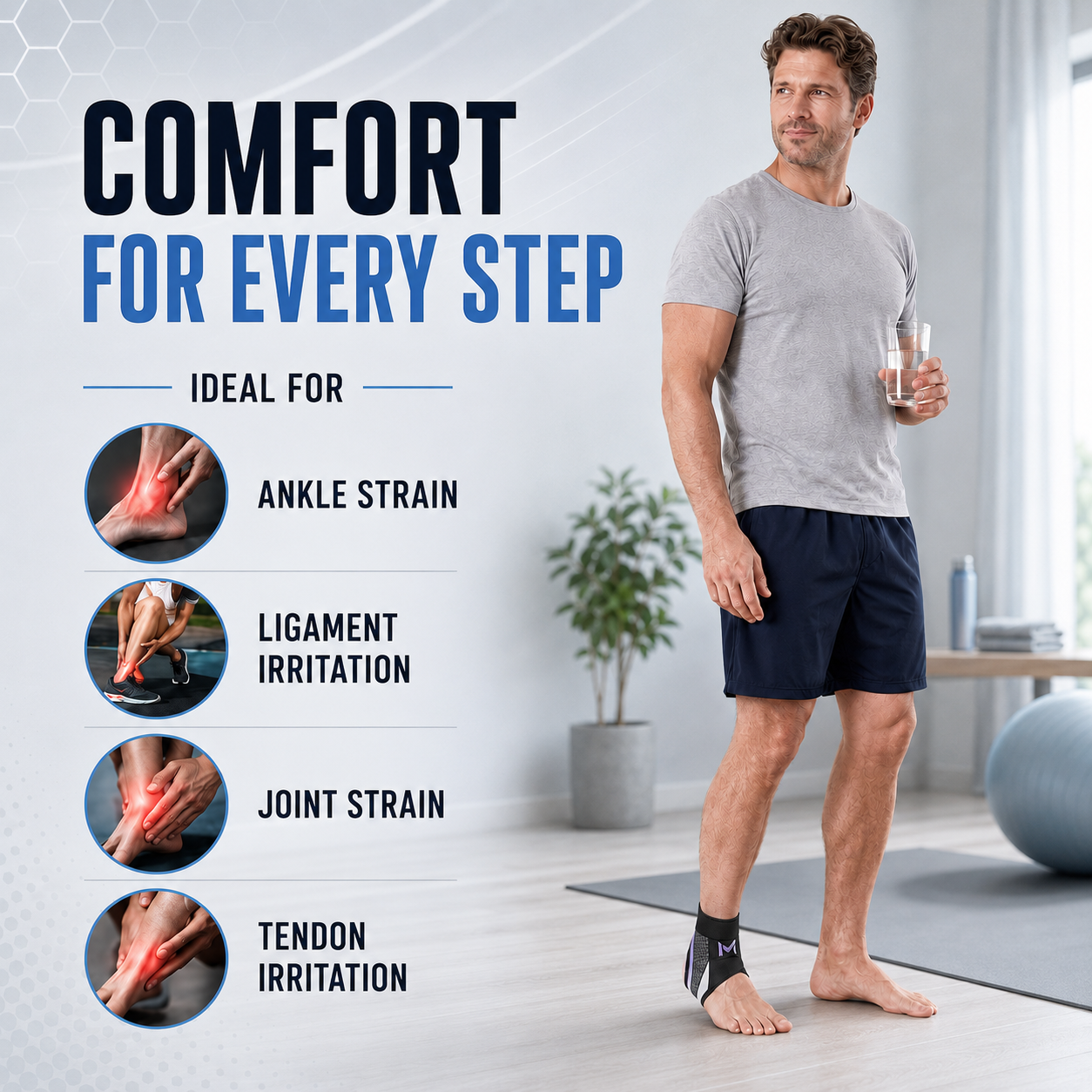 Adjustable Ankle Support Sleeve