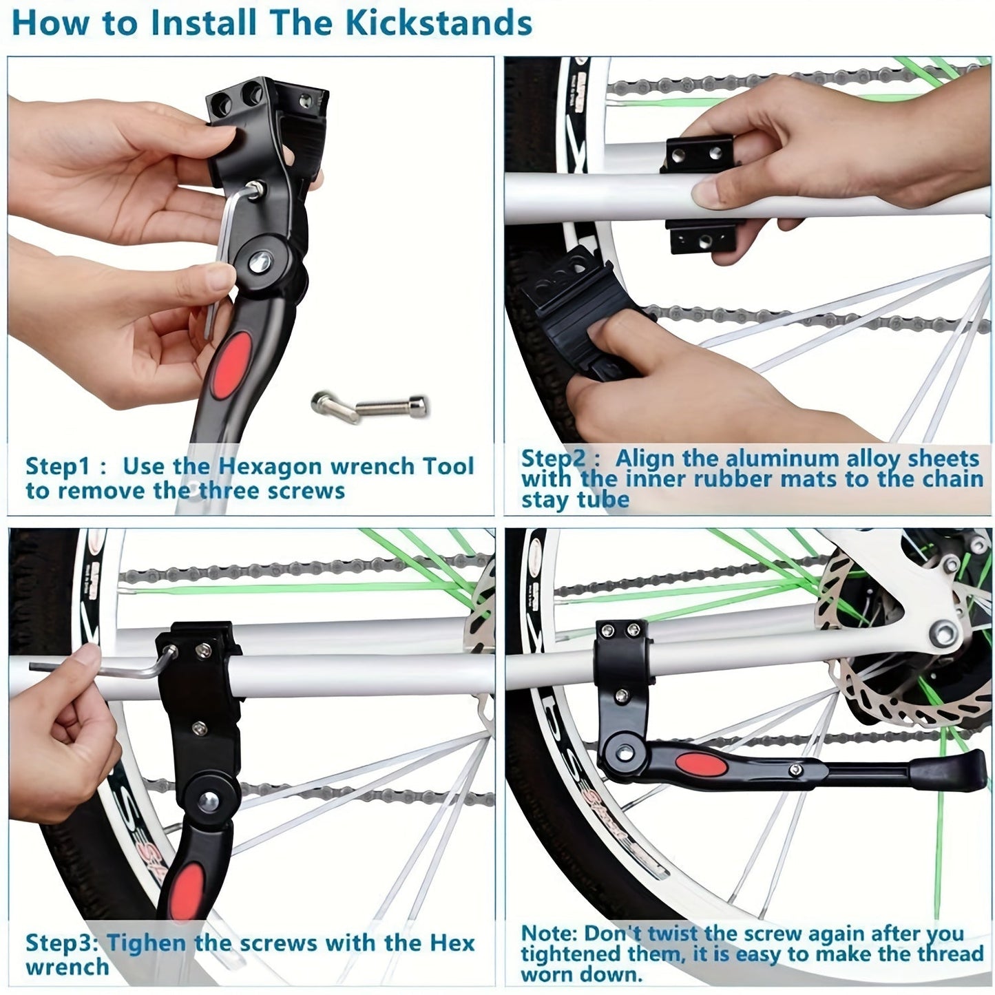 Adjustable Bicycle Stand - Sturdy Side Kickstand for Bicycles