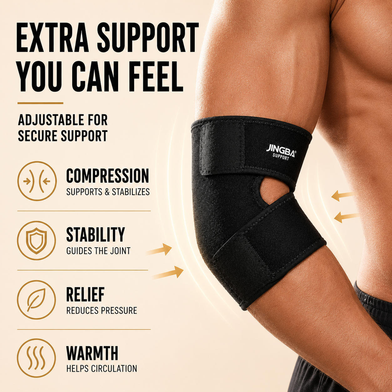 Adjustable Elbow Compression Brace