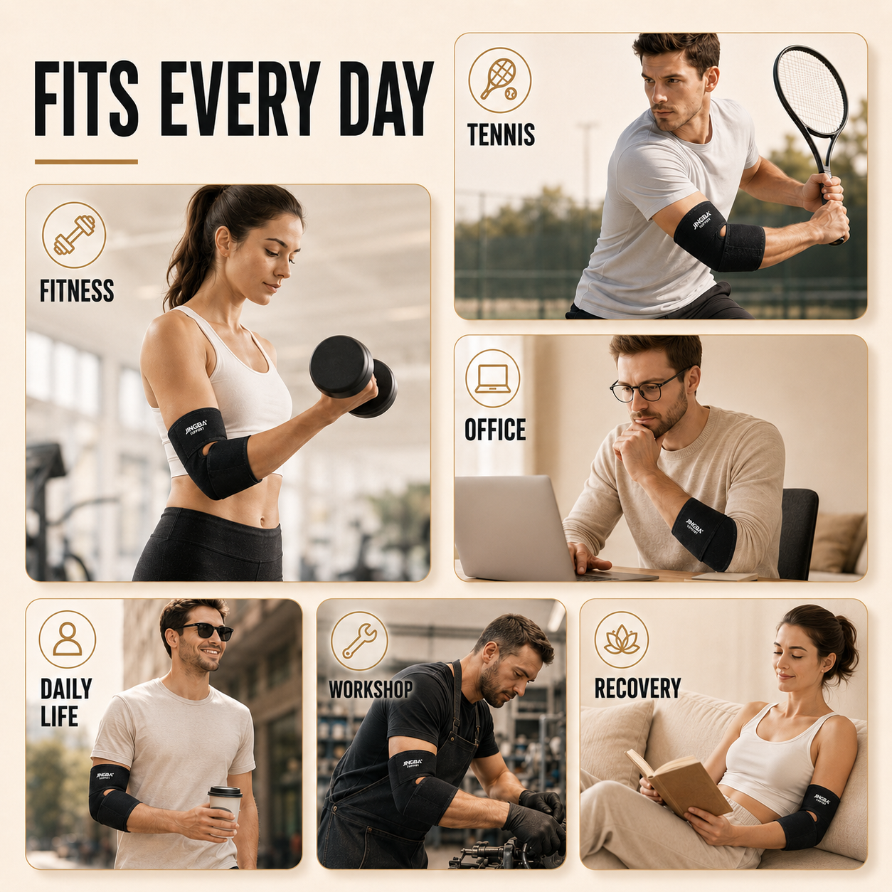 Adjustable Elbow Compression Brace