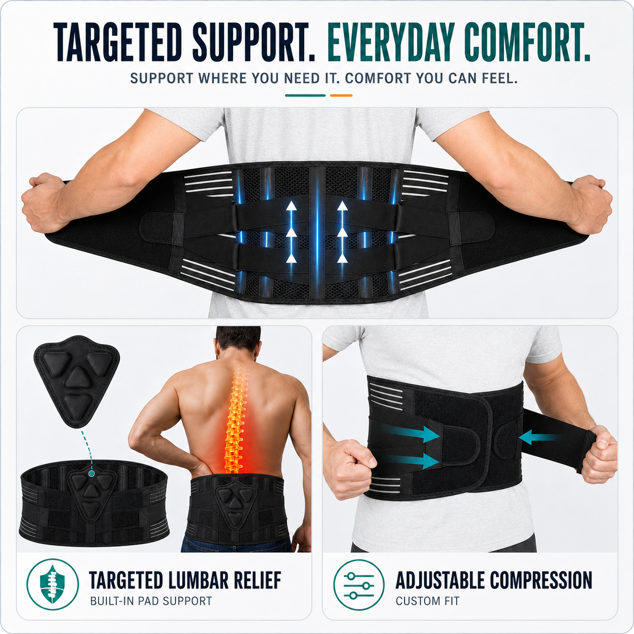 Adjustable Lumbar Support Belt
