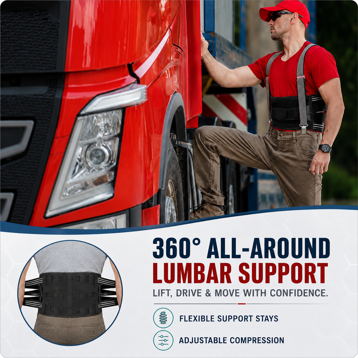 Adjustable Lumbar Support Belt