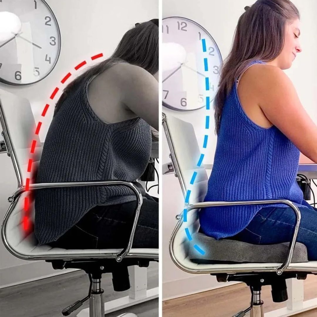 Adjustable Memory Foam Sit Bone Relief Cushion - Ergonomic Comfort