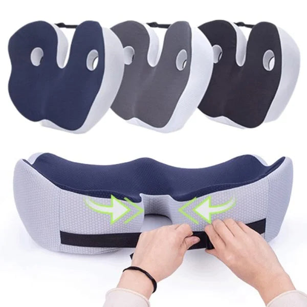 Adjustable Memory Foam Sit Bone Relief Cushion - Ergonomic Comfort