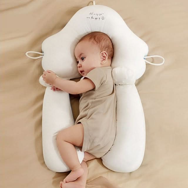 Adjustable Newborn Cushion with Anti-Roll & Flat Head Support (0–12 Months)