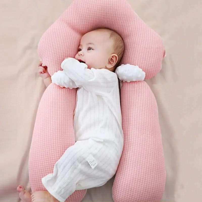 Adjustable Newborn Cushion with Anti-Roll & Flat Head Support (0–12 Months)
