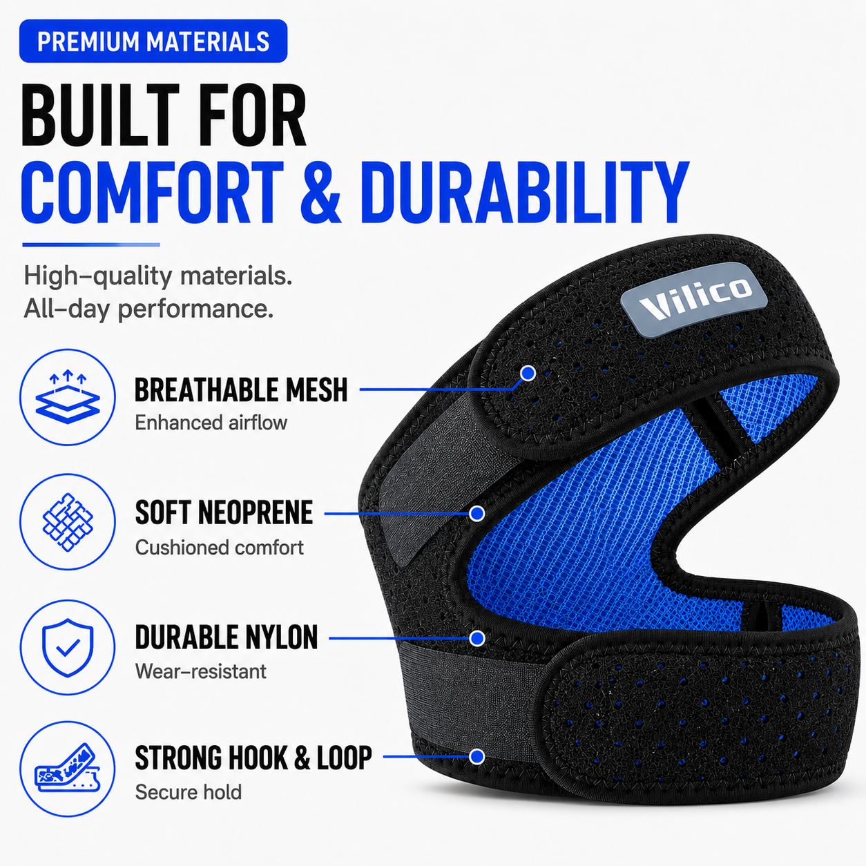 Adjustable Patellar Support Strap