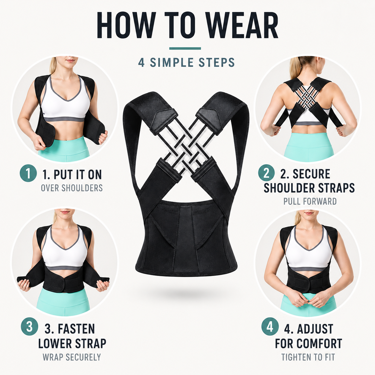 Adjustable Posture Support Brace