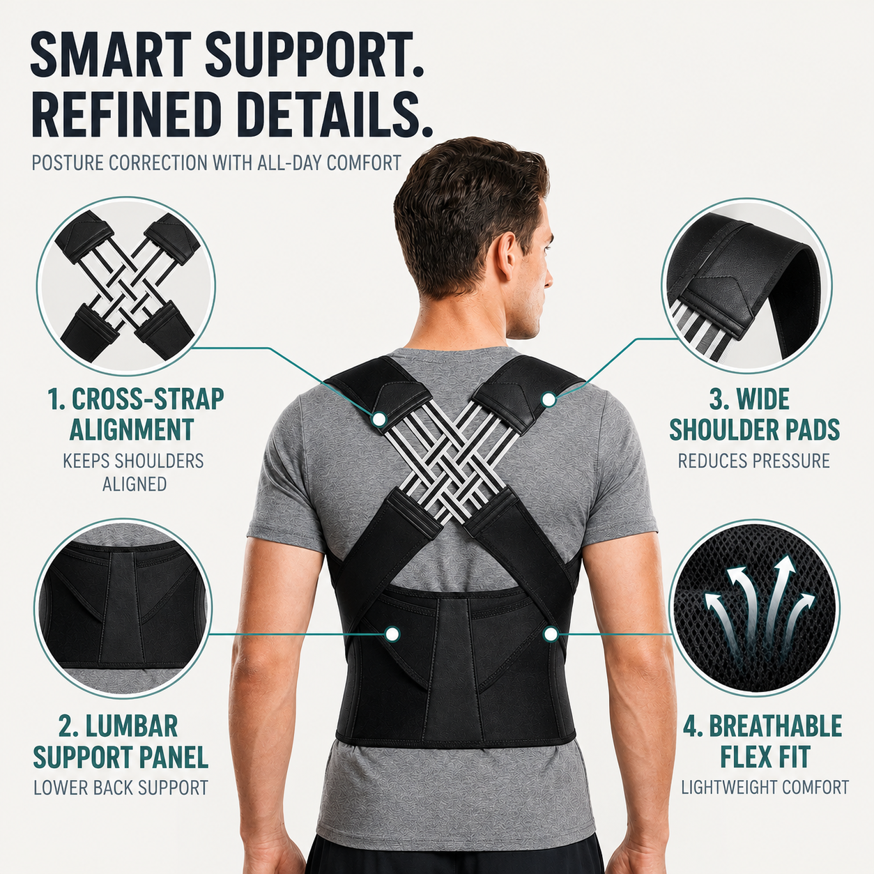 Adjustable Posture Support Brace