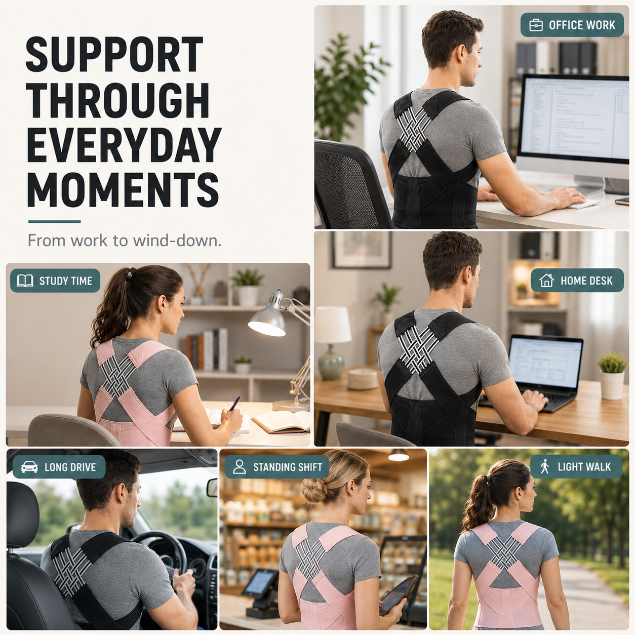 Adjustable Posture Support Brace